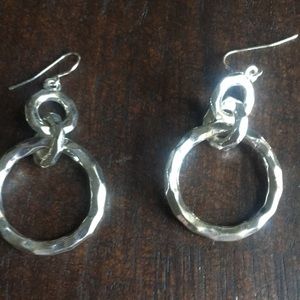 Silver hoop earrings